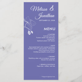 Menú Orquídeas elegantes románticas florales y hombres 