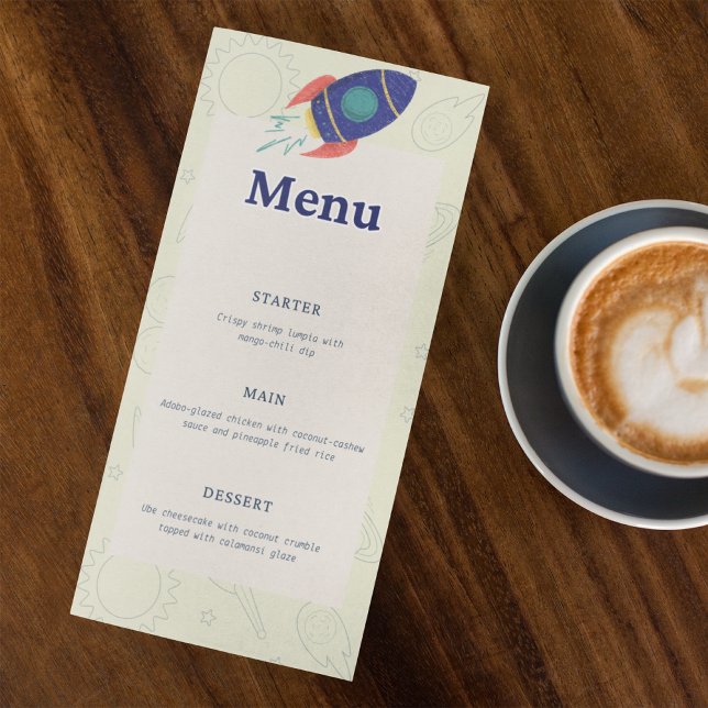 Menú Out to space Birthday Party (Subido por el creador)