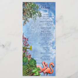 Menú Palacio de Mármol Azul de época tropical