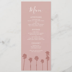Menú Palm Tree Romance Boda Suite