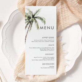 Menú Palm Tree Tropical | Boda mínimo