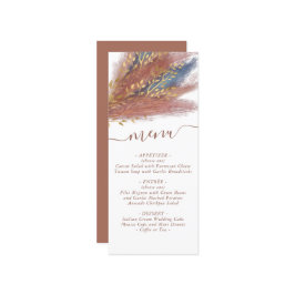 Menú Pampas Grass | Terracotta Paprika Blue Wildflower