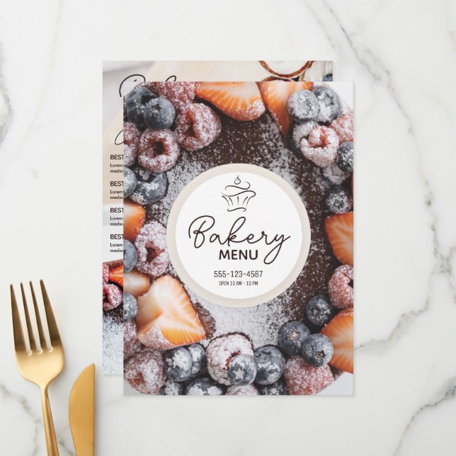 Menú Panadería / Confitería / Pastelería (Plantilla) (Anverso/Reverso In Situ)