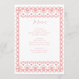 Menú Papel mexicano Picado Cielito Lindo Baby Shower