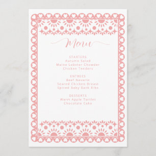 Menú Papel mexicano Picado Cielito Lindo Baby Shower