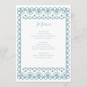 Menú Papel mexicano Picado Cielito Lindo Baby Shower