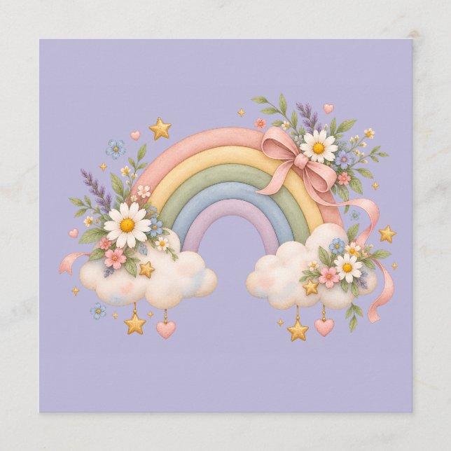 Menú Papelería Arcoíris Pastel (Anverso)