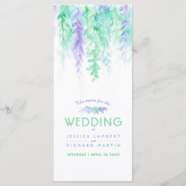 Menú Paquete de acuarela de arte de vid verde en cascad