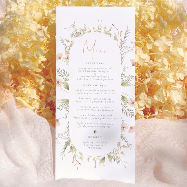 Menú para Baby Shower de Niña Abeja Bohemio de Peq (Subido por el creador)