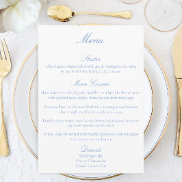 Menú Pareja de amor de Unicornios blancos