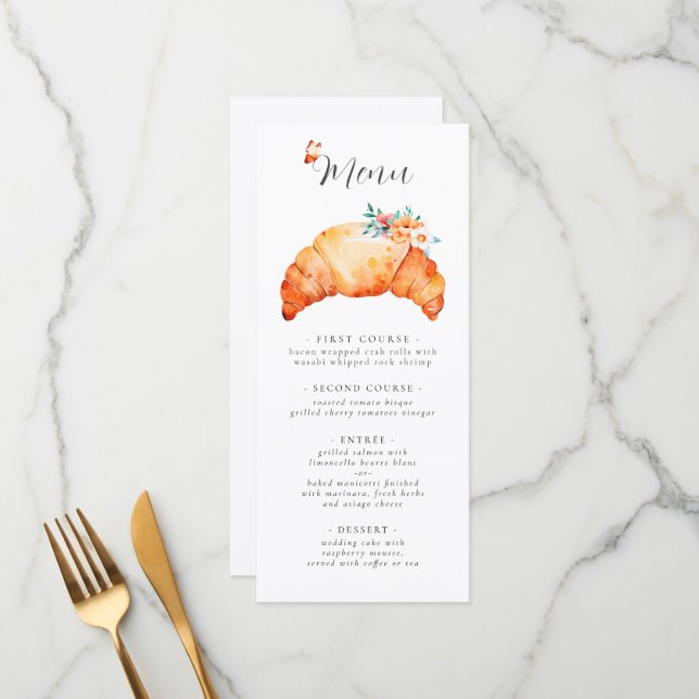 Menú Paris Boulangerie Croissant (Anverso/Reverso In Situ)