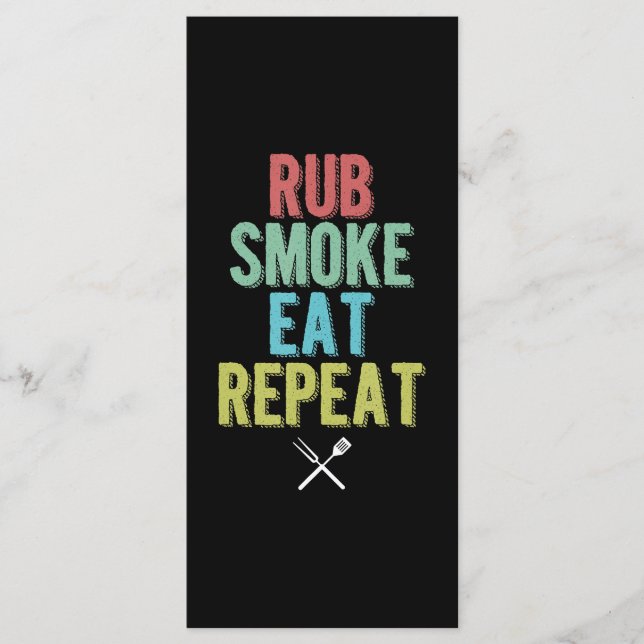 Menú Parrillada barbacoa BBQ Grill Master Grilling Meat (Anverso)