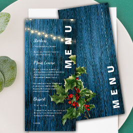 Menú Partido de Bodas de los Navidades de Blue Wood Red