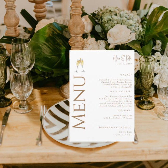 Menú Partido de compromiso de la tostada de champán bla (Subido por el creador)