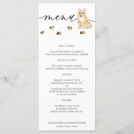 Menú Partido de la Boda de Perro Corgi