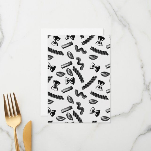 Menú Pasta Diversidad Alimentos Gris Italia Alimentos d (Anverso/Reverso In Situ)