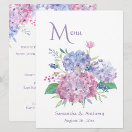 Menú Pastel Hydrangeas Boda