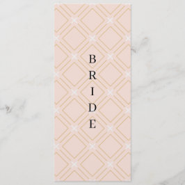 Menú Pastel Peach y Gold Geométrico Reservar Silla