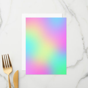 Menú Pastel Rainbow Colors Abstract Blur Gradient Ombre