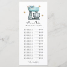 Pastelero Chef Repostería Acuarela Utensilios de H