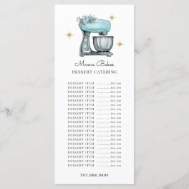 Menú Pastelero Chef Repostería Utensilios de Cocina Acu