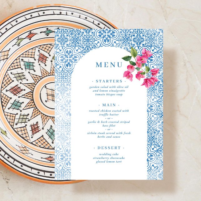 Menú patrón de azulejos mediterráneo (Subido por el creador)