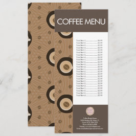 Menú Patrón de cafetería moderna