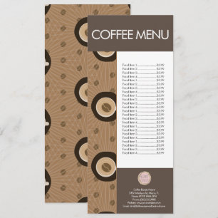 Menú Patrón de cafetería moderna