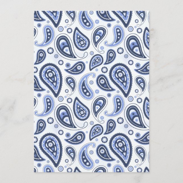 Menú Patrón de Paisley Azul (Anverso)