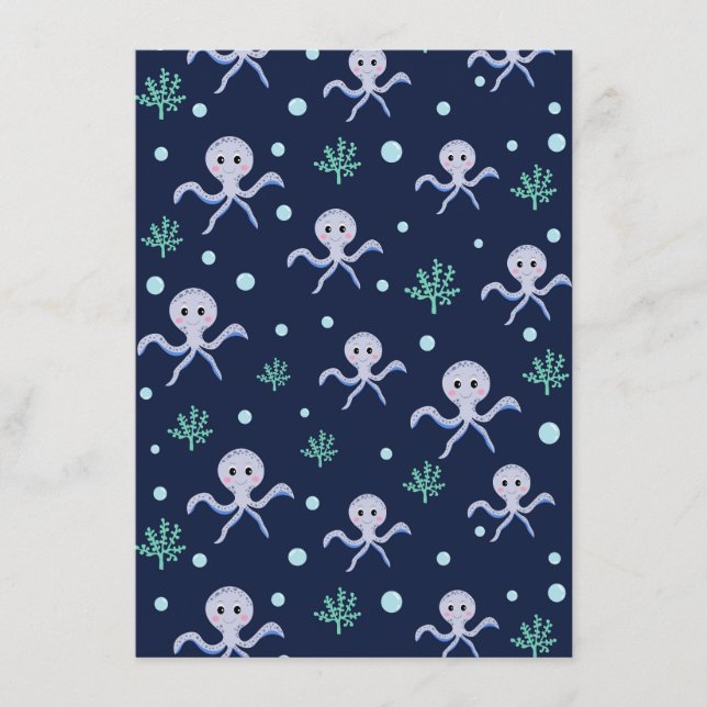 Menú Patrón de pulpo bajo el mar (Anverso)