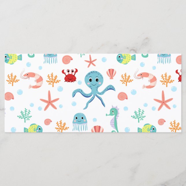 Menú Patrón del mundo marino (Anverso)