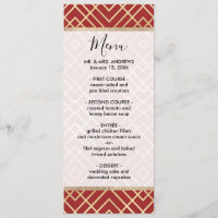 Patrón geométrico del Art Decó del Rojo Chino Mode