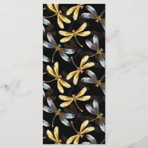 Menú Patrón sin foco con Dragonflies dorados