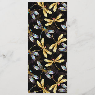 Menú Patrón sin foco con Dragonflies dorados