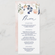 Peach & Blue Boda Flor silvestre Floral Botánica