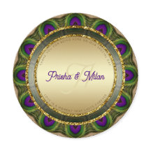 Peacock provoca a Boda indio moderno de oro