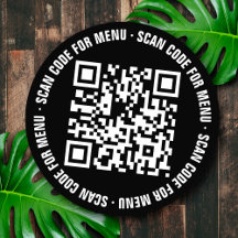 Menú Pegatinas de Restaurantes con código QR