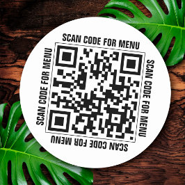 Menú Pegatinas de Restaurantes con código QR