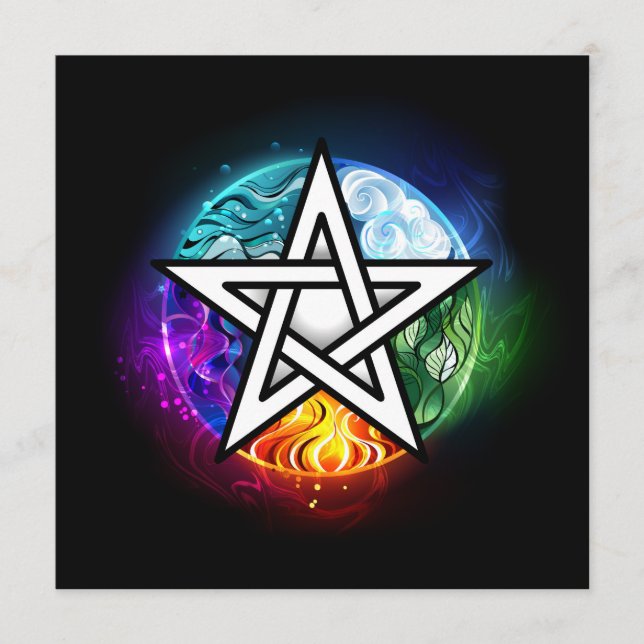Menú Pentagrama de Wiccan (Anverso)