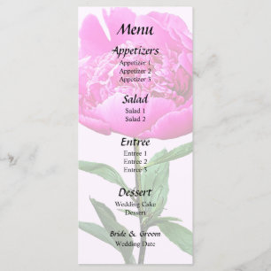 Menú Peony rosado oscuro