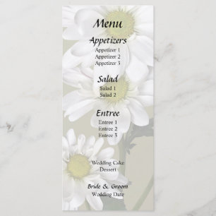 Menú Pequeña margarita mirando hacia arriba