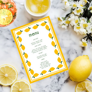 Menú Pequeña PERSONALIZADO de Lemons Lemonade