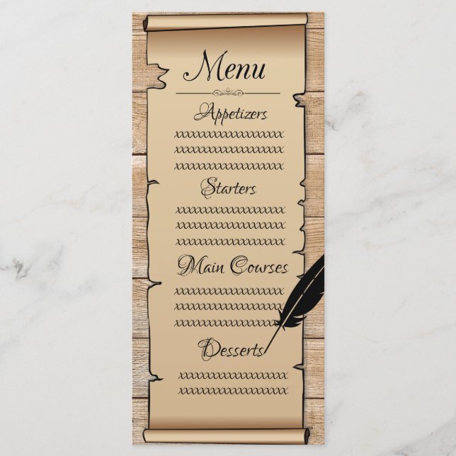 Menú Pergamino (Anverso)