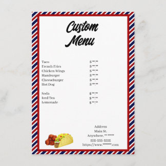 Menú personalizado 