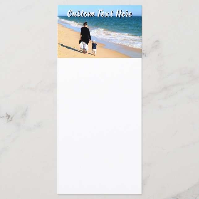 Menú personalizado con foto y texto, diseño propio (Anverso)