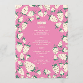 Menú Personalizado de barro de fresa blanca de pineberr