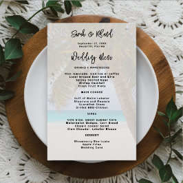 Menú Personalizado de Bodas de Playa Big Palm Tree