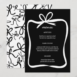 Menú Personalizado de ducha de novia elegante con marco