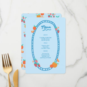 Menú Personalizado de fruta linda fiesta de boda Baby S
