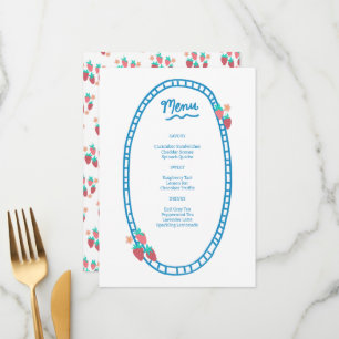 Menú Personalizado de fruta linda fiesta de boda Baby S